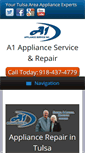 Mobile Screenshot of a1appliancetulsa.com